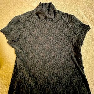 Ralph Lauren GUC lace mock turtleneck. Sz L